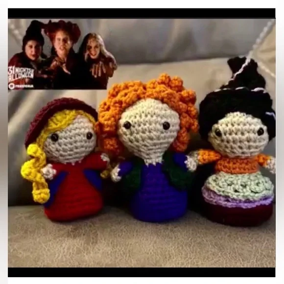 Crocheted Sanderson Sisters hocas pocas - Picture 2 of 2